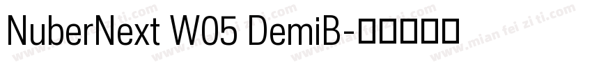 NuberNext W05 DemiB字体转换